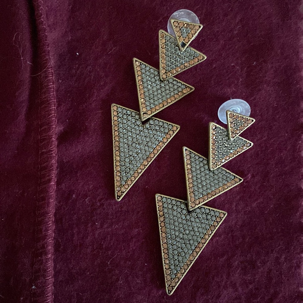 Geometric stone earrings from BCBG